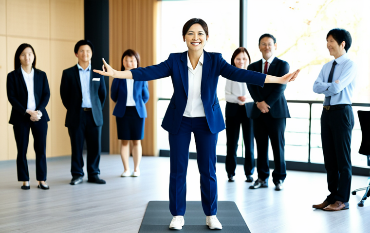 건강관리사 자격증 취득 후 활용 방법 - Corporate Wellness Advocate**

"A Japanese woman, mid-30s, wearing a professional business suit, smi...
