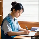 건강관리사 필수 교재 및 추천 서적 - A modern Japanese study room with a young adult health professional studying efficiently: the scene ...